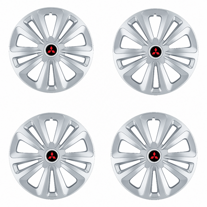 Set 4 Capace Roti Terra Gri R15 pentru Mitsubishi