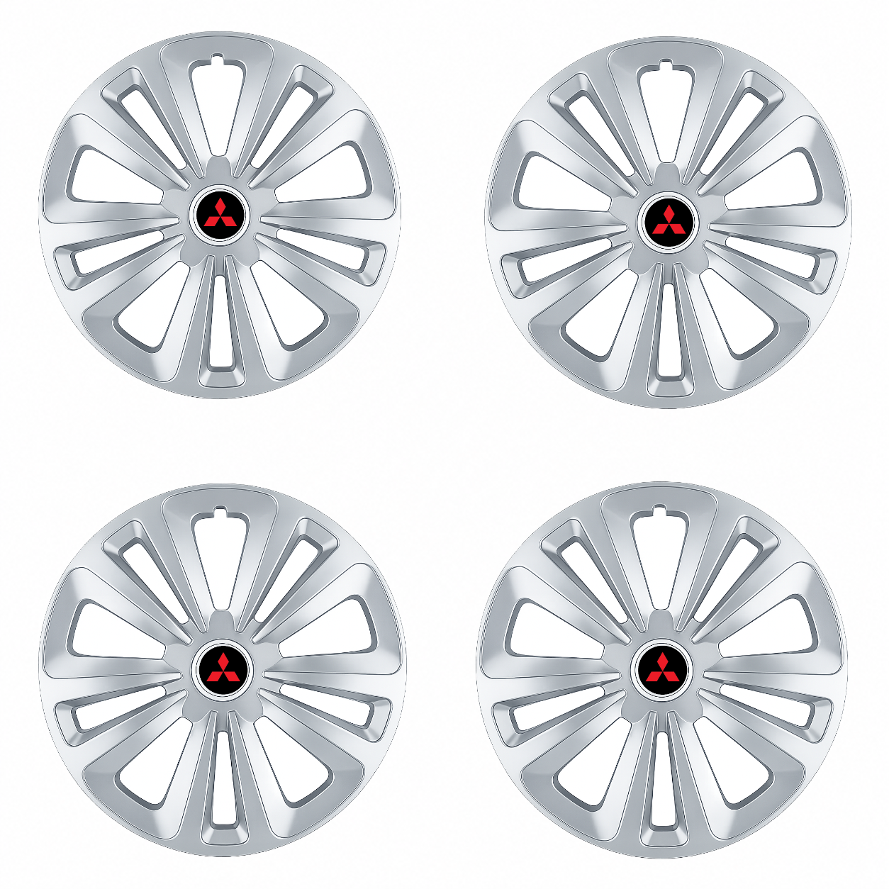 Set 4 Capace Roti Terra Gri R16, pentru Mitsubishi