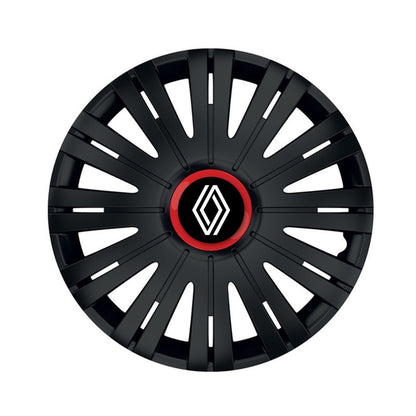 Set 4 capace roti Negre Cu Inel Rosu Active R14 Compatibil Cu Renault Nou