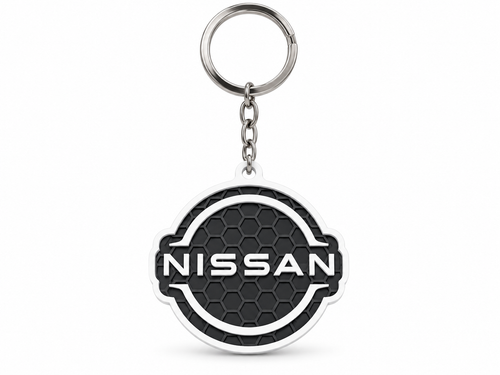 Breloc auto Nissan logo cu lanț și inel