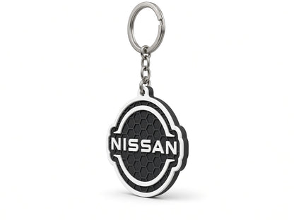 Breloc auto Nissan logo cu lanț și inel