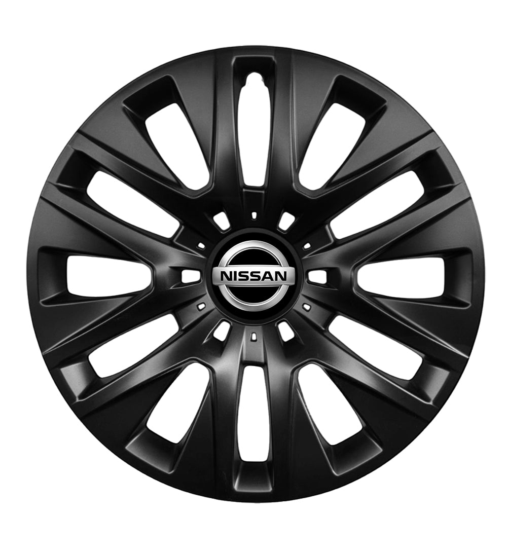 Set 4 capace roti 14 inchi (R14) compatibile gama Nissan model - 225 Black