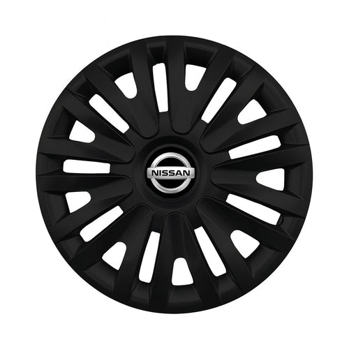 Set 4 capace roti potrivite jantelor de 15 inch compatibile NISSAN, Model - 313 Black