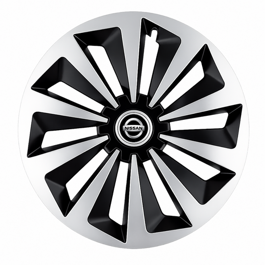 Set 4 capace roti Fox Gri-Negru R15 Compatibil Cu Nissan