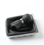 Nuca schimbator auto cu manson imitatie piele neagra compatibil Vw Passat B6 2005-2010, 6 trepte