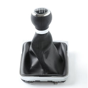 Nuca schimbator auto cu manson imitatie piele neagra compatibil Vw Passat B6 2005-2010, 6 trepte