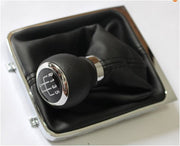 Nuca schimbator auto cu manson imitatie piele neagra compatibil Vw Passat B6 2005-2010, 6 trepte