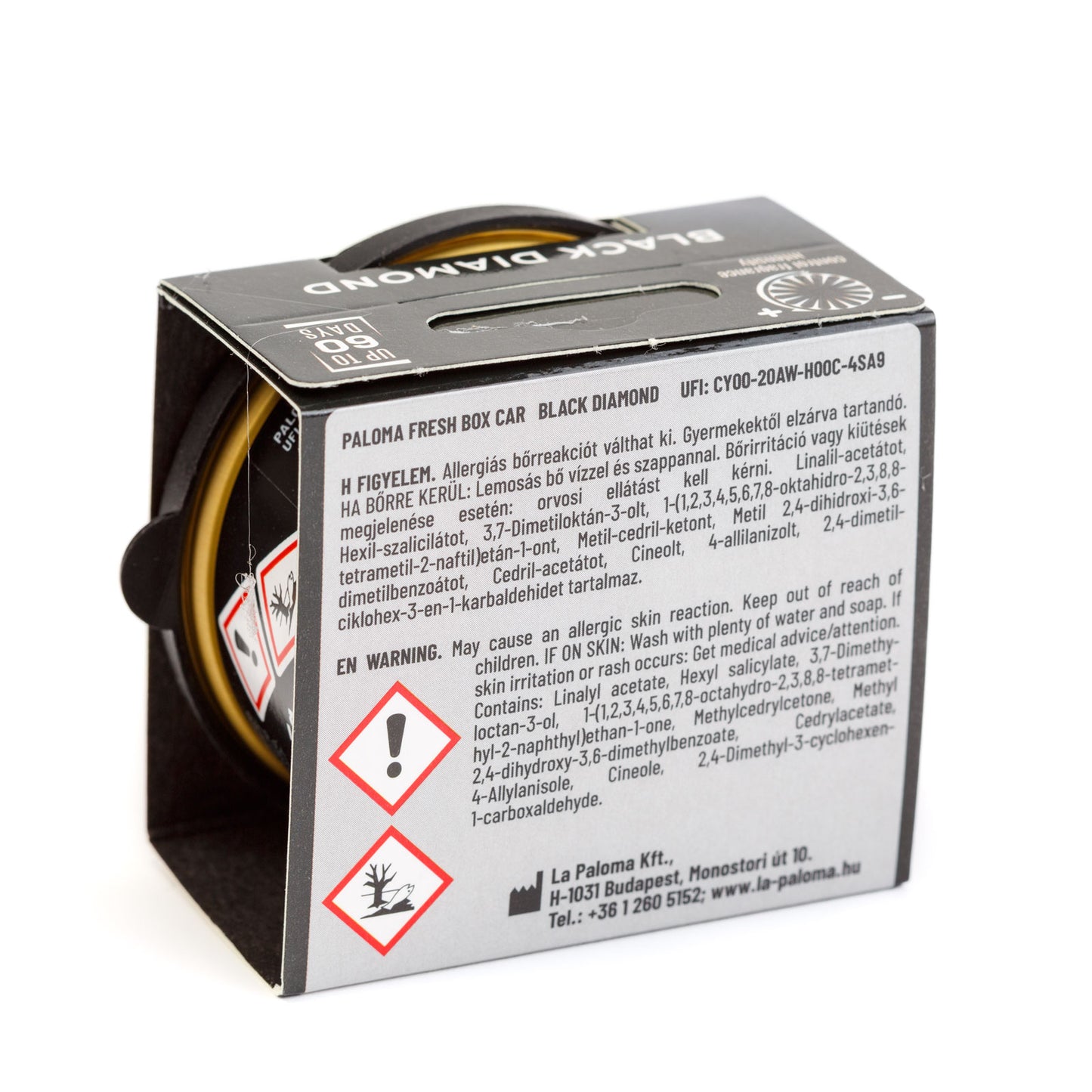 Odorizant auto Paloma Fresh Box Black Diamond 25g