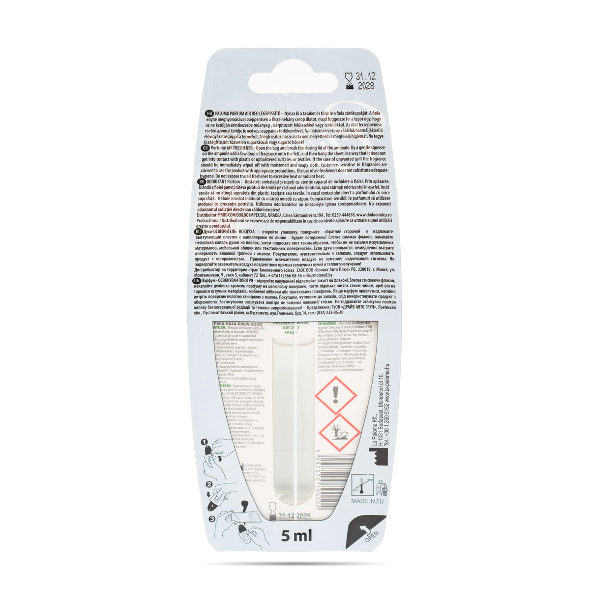 Odorizant auto Paloma Parfum For Men 5ml