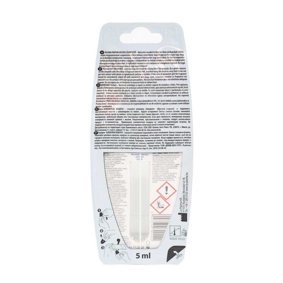 Odorizant auto Paloma Parfum Leather 5ml