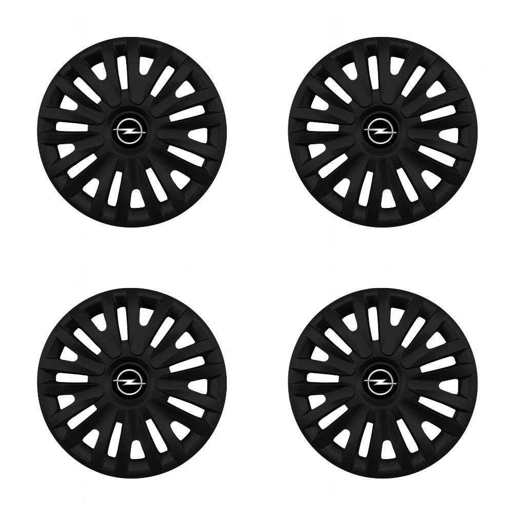 Set 4 capace roti potrivite jantelor de 15 inch compatibile OPEL, Model - 313 Black