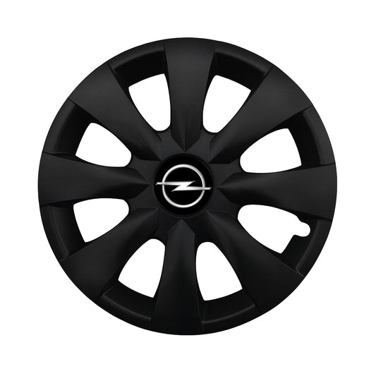 Set 4 capace roti potrivite jantelor de 15 inch compatibile OPEL, Model - 316 Black Edition