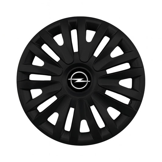 Set 4 capace roti potrivite jantelor de 15 inch compatibile OPEL, Model - 313 Black