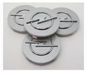 Set 4 capace roti 64mm Argintii/Gri, Opel Insignia/Astra/Vectra/Corsa, Pentru Jante Aliaj