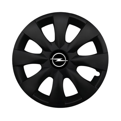 Set 4 capace roti potrivite jantelor de 15 inch compatibile OPEL, Model - 316 Black Edition