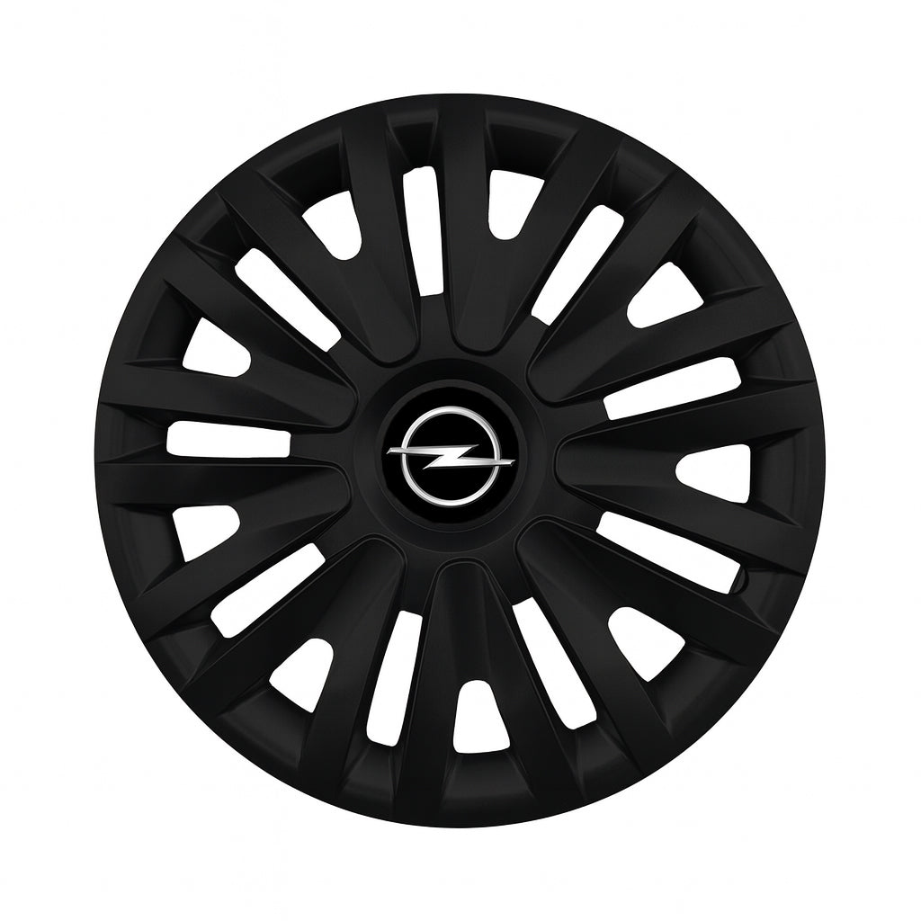 Set 4 capace roti potrivite jantelor de 14 inch compatibile OPEL, Model - 217 Black