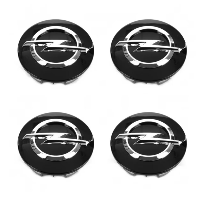 Комплект 4 броя капачки за лети джанти Opel 54MM ЧЕРНИ