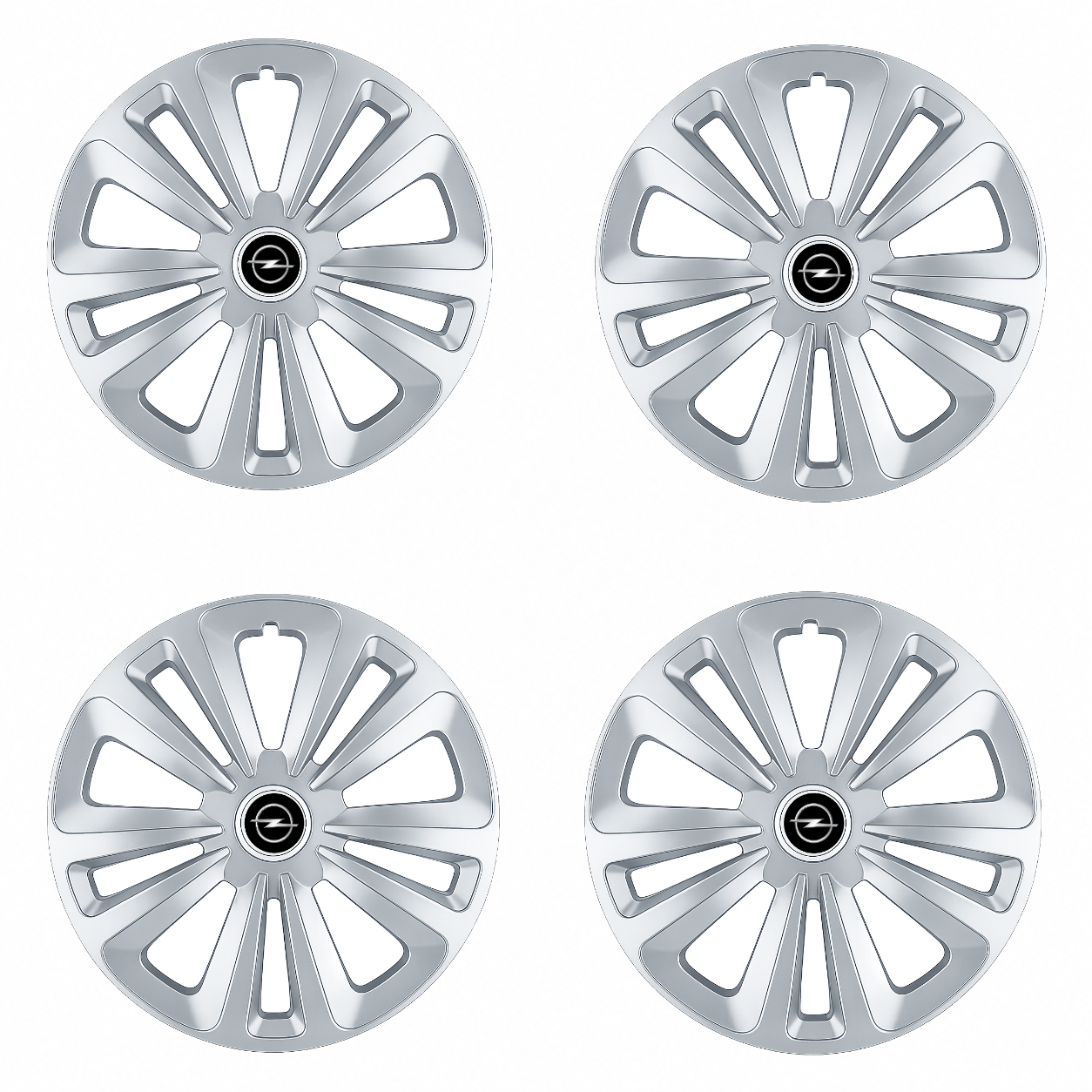 Set 4 Capace Roti Terra Gri R14, pentru Opel