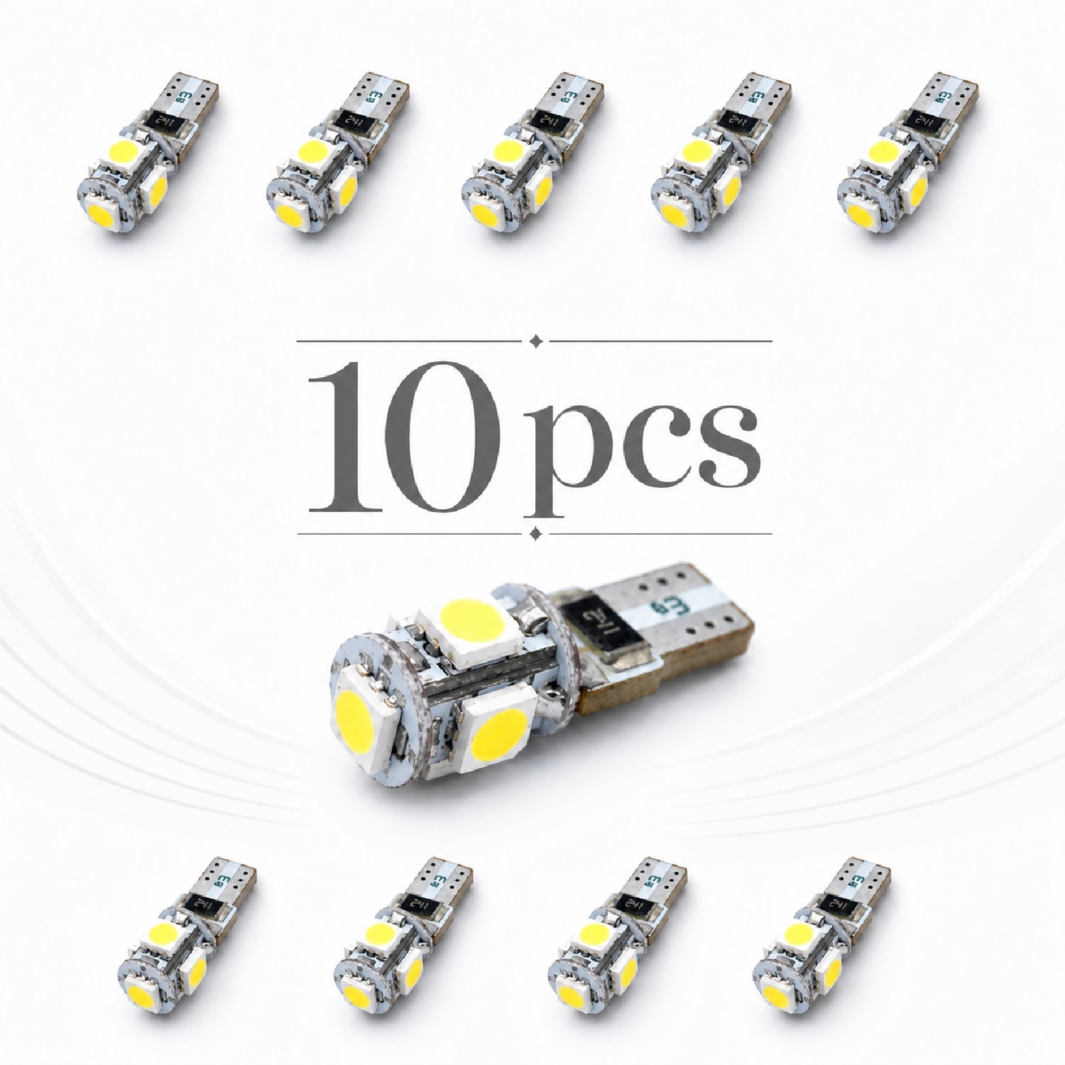 Pachet 10 Leduri auto pozitie can-bus T10 3W Carguard