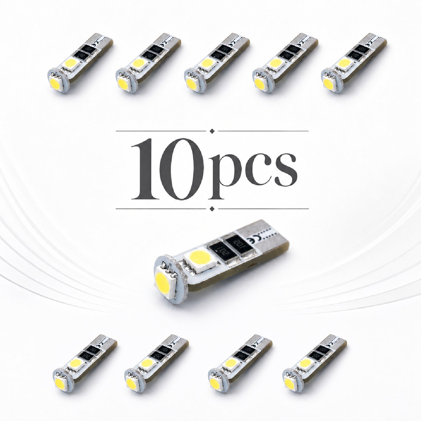 Pachet 10 Leduri auto pozitie can-bus T10 3W Carguard