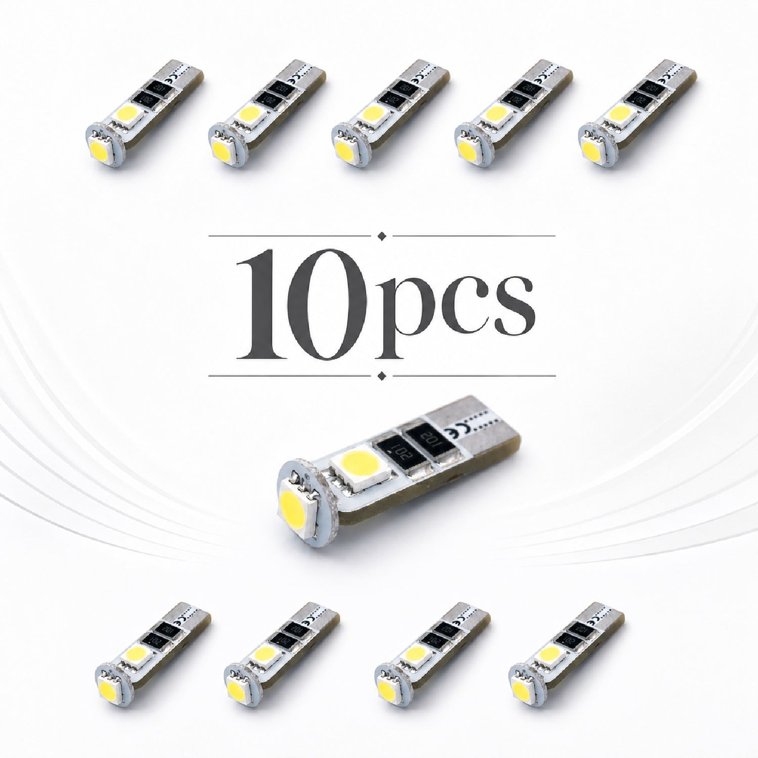Pachet 10 Leduri auto pozitie can-bus T10 3W Carguard