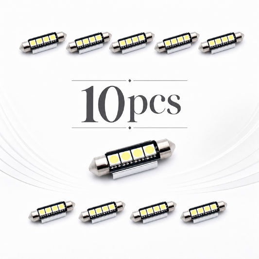 Pachet 10 Leduri auto sofit 39mm 3W can-bus Carguard