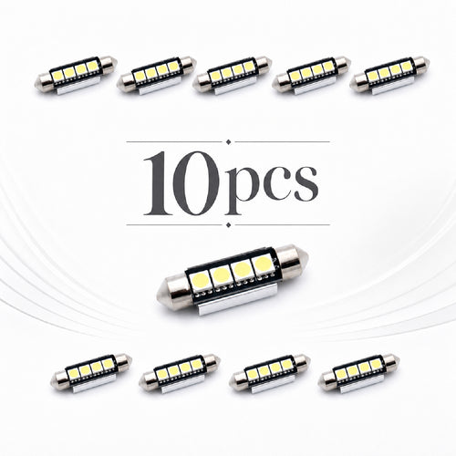 Pachet 10 Leduri auto Sofit 41mm 3W can-bus Carguard