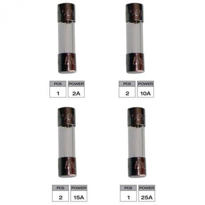 Sigurante  de sticlă - 2 amperi / 10 amperi / 15 amperi / 25 amperi, 6 buc