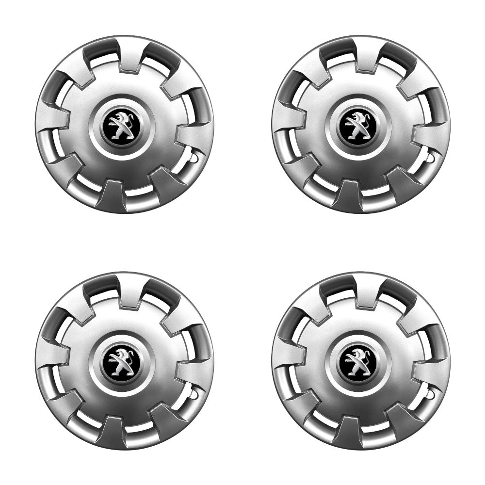 Set 4 capace roti 15 inchi (R15) compatibile PEUGEOT 106, 107, 206, 207, 306, 307, 308, 406, 407, EXPERT, PARTNER, 3008, Model -303