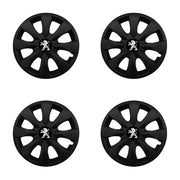 Set 4 capace roti potrivite jantelor de 15 inch compatibile PEUGEOUT, Model - 316 Black Edition