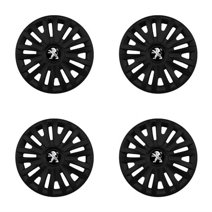 Set 4 capace roti potrivite jantelor de 16 inch compatibile PEUGEOT, Model 412 Black