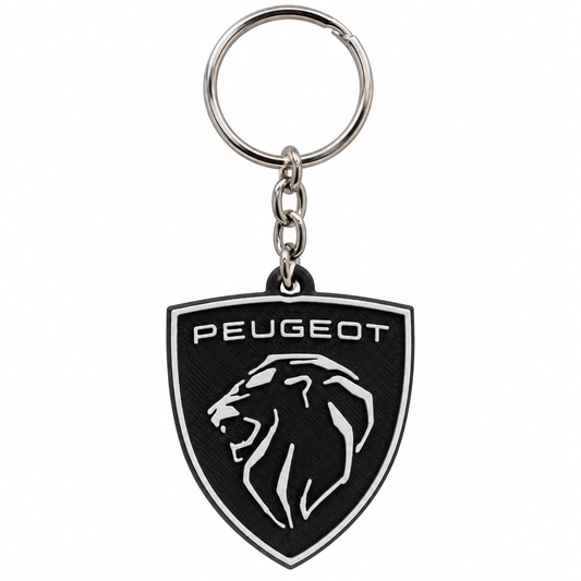 Breloc auto Peugeot cu lanț și inel