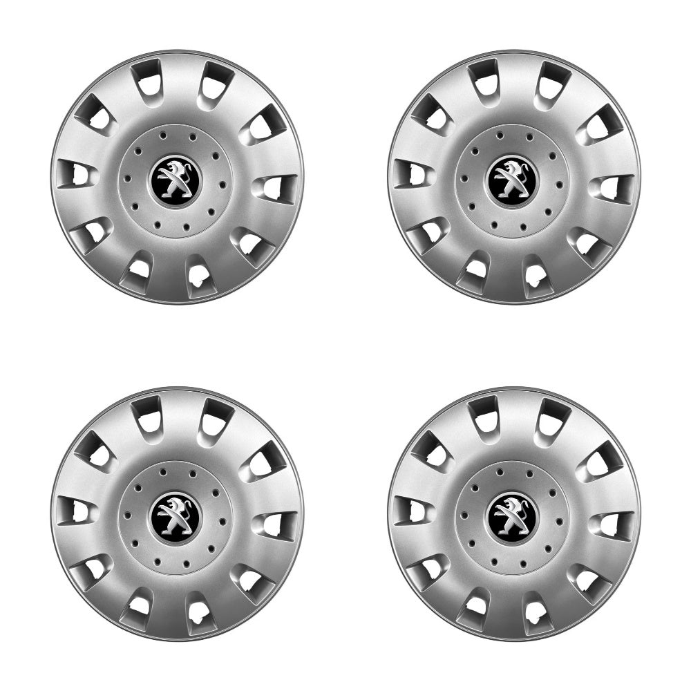 Set 4 capace roti 15 inchi (R15) compatibile PEUGEOT 106, 107, 206, 207, 306, 307, 308, 406, 407, EXPERT, PARTNER, 3008, Model -304