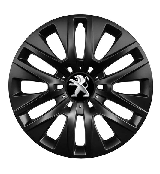 Set 4 capace roti potrivite jantelor de 16 inch compatibile PEUGEOT, Model 429 Black