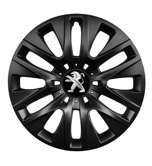 Set 4 capace roti 14 inchi (R14) compatibile gama Peugeot model - 225 Black
