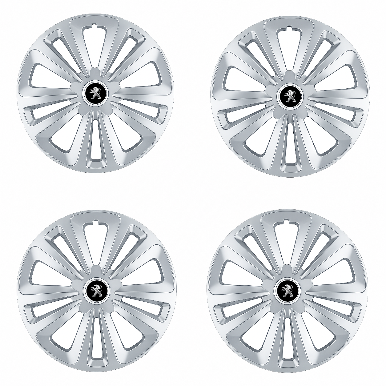 Set 4 Capace Roti Terra Gri R14, pentru Peugeot