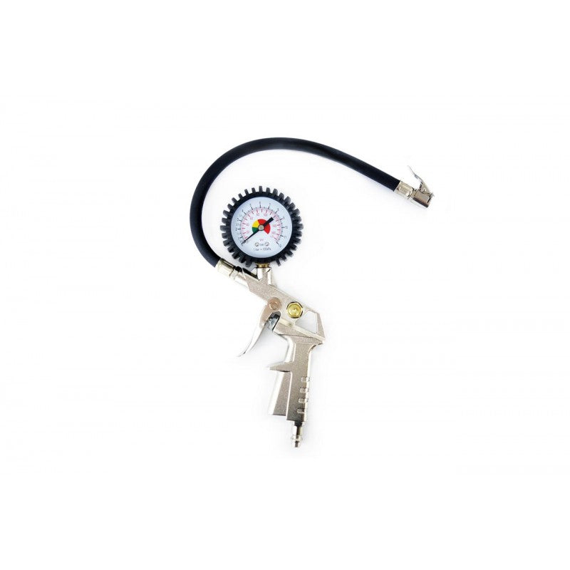 Pistol aer comprimat pentru umflat roti cu manometru