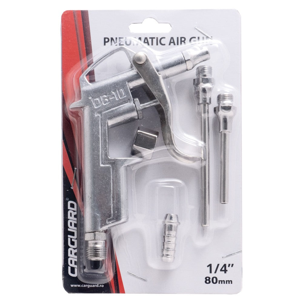 Pistol pneumatic de suflat aer cu duze interschimbabile, 1/4", 16/50/80 mm Carguard