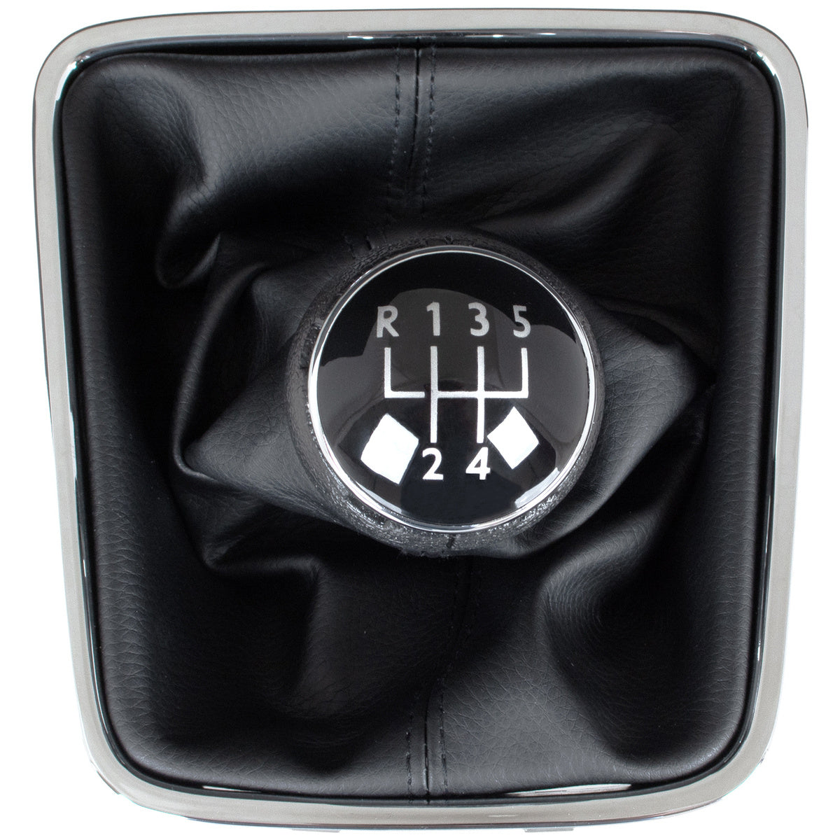 VW Golf PLUS 2005- Buton Schimbător Viteze NEGRU 5 TREPTE + Foaie Deschidere 12 MM
