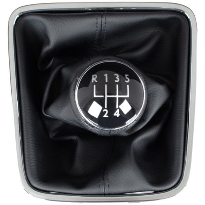 VW Golf PLUS 2005- Buton Schimbător Viteze NEGRU 5 TREPTE + Foaie Deschidere 12 MM