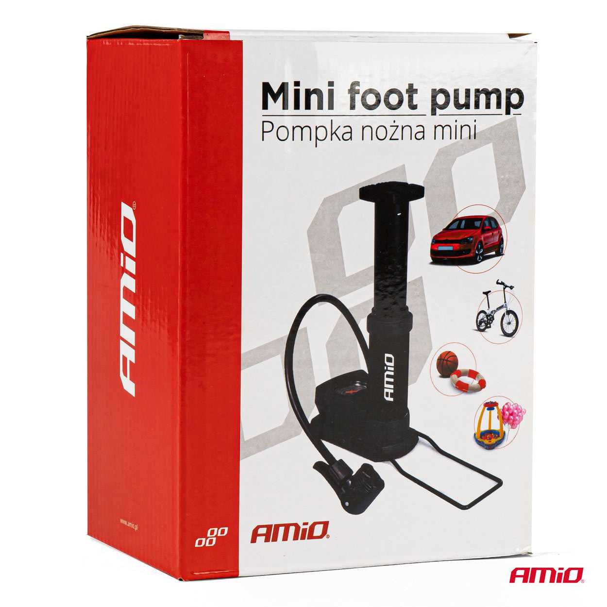 Pompa de picior metalica MINI PU03 cu manometru
