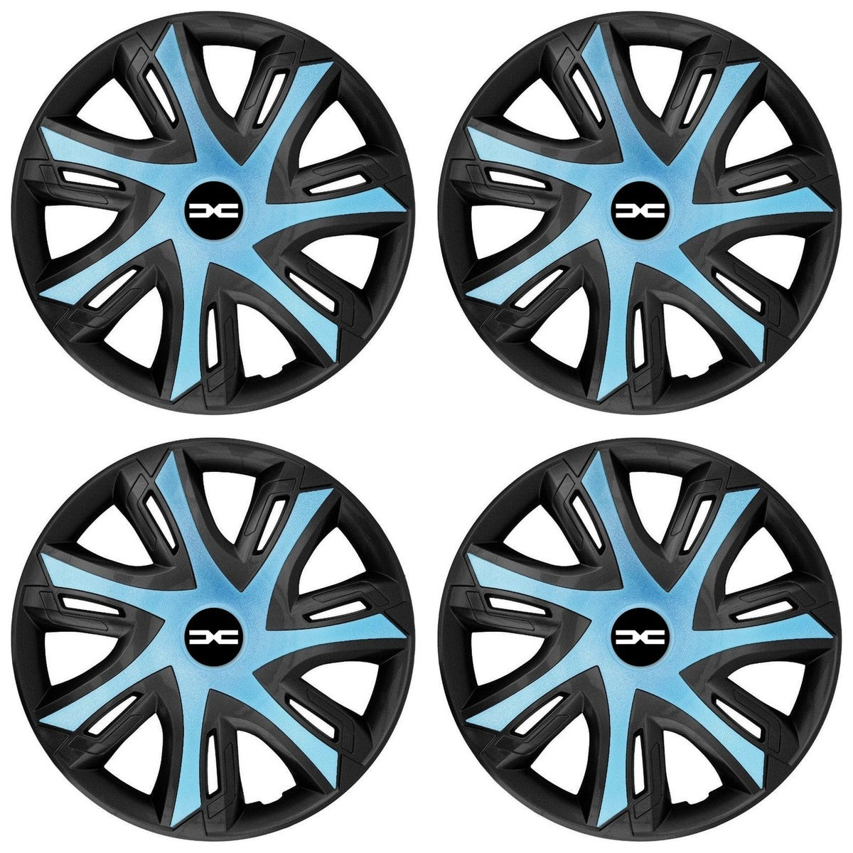 Set 4 capace roti power bicolor azur R14 Compatibil Cu Dacia Nou