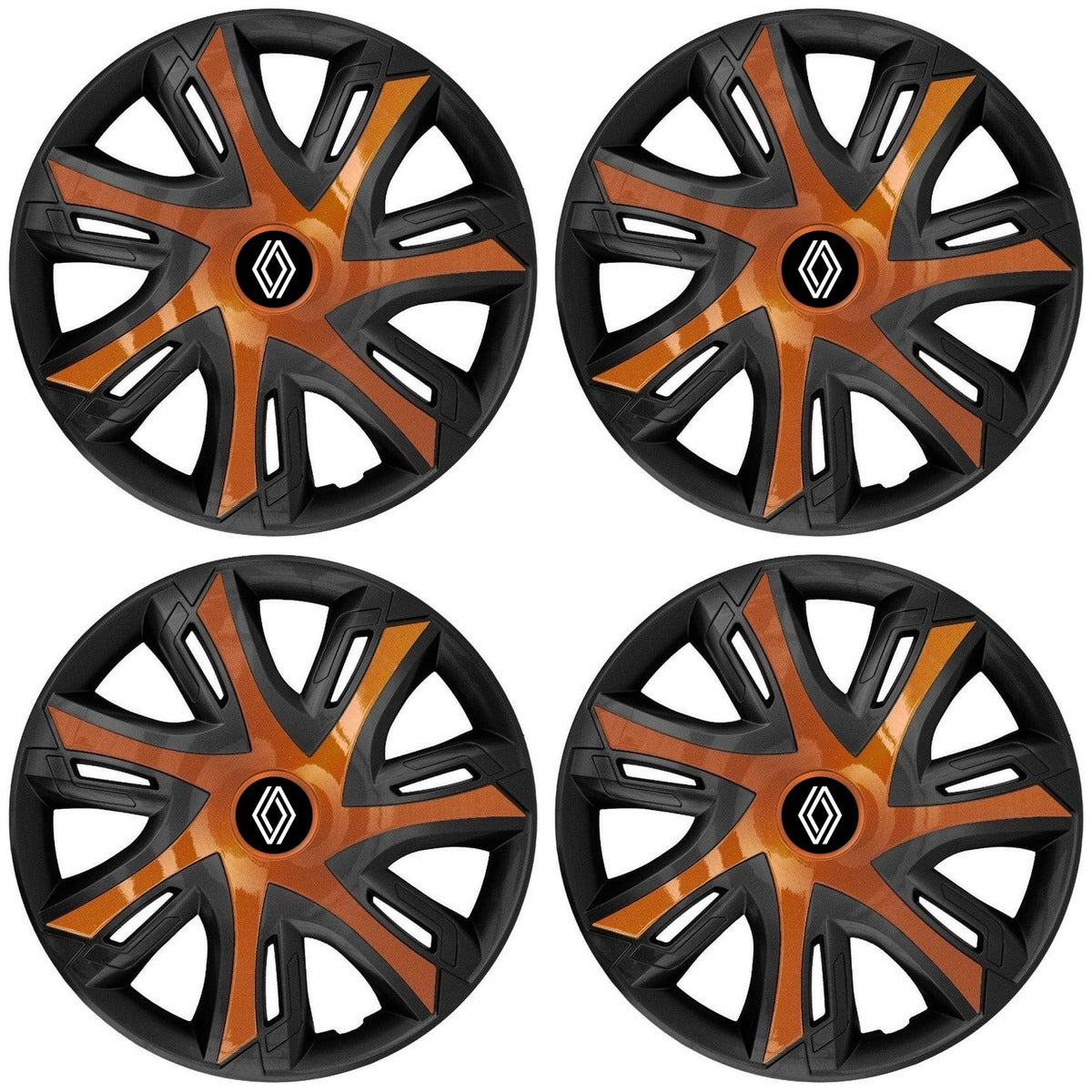 Set 4 capace roti Power bicolor cooper R15 Compatibil Cu Renault Nou