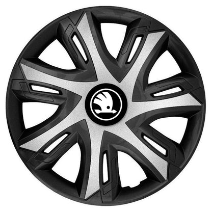 Set 4 capace roti Power Bicolor Silver R14 Compatibil Cu Skoda Nou