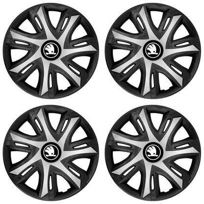 Set 4 capace roti Power Bicolor Silver R16 Compatibil Cu Skoda Nou
