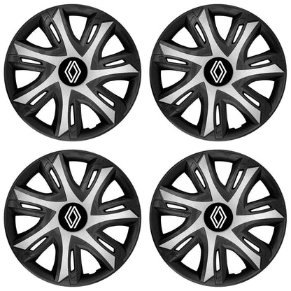 Set 4 capace roti Power Bicolor Silver R16 Compatibil Cu Renault Nou