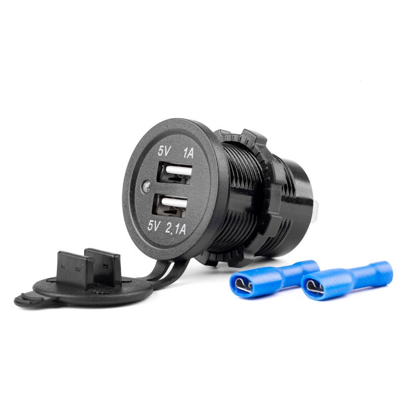 Priză de alimentare, rezistenta la apa, 2 x USB, 12-24V, 3.1A