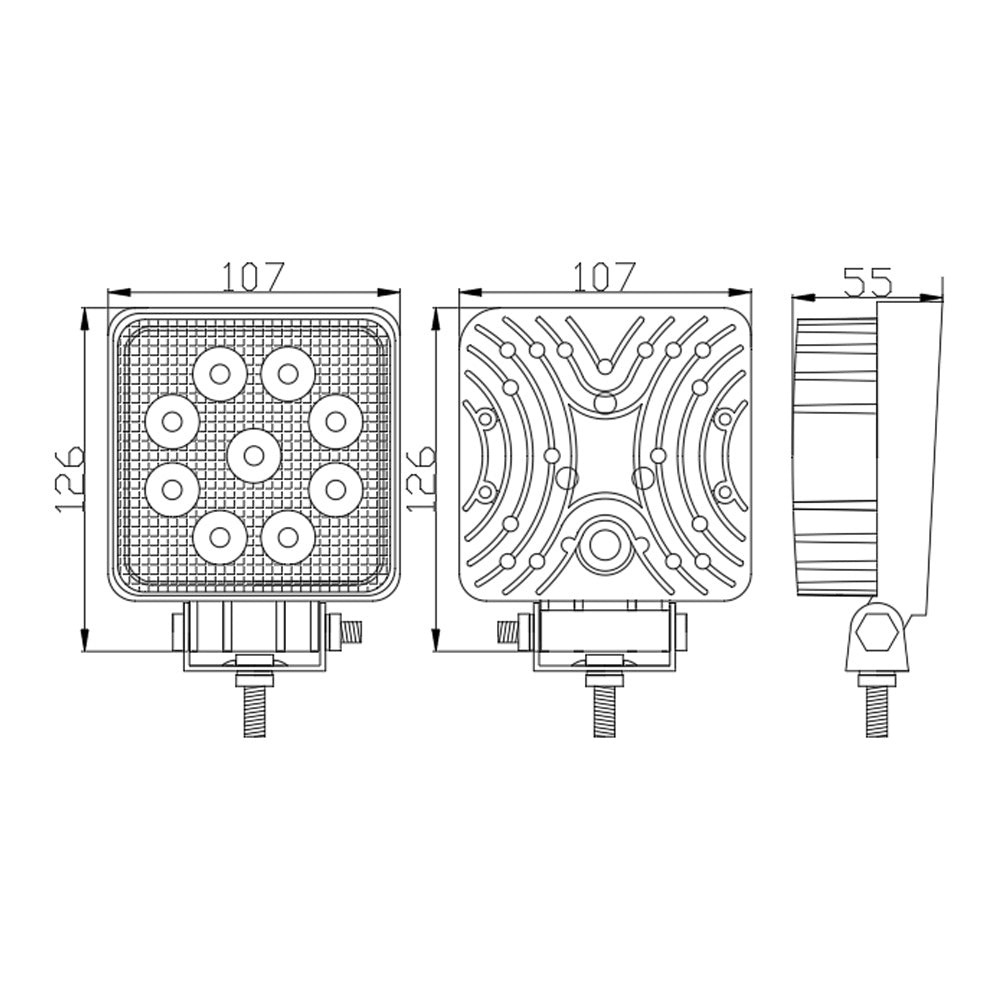 Proiector Led Auto Off Road - 27W - 9 SMD LED Carguard