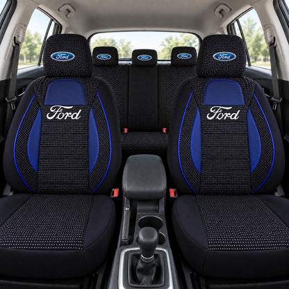 Set huse scaune Racing albastru cu negru cu logo Ford