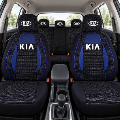 Set huse scaune Racing albastru cu negru cu logo Kia